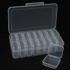 Clear Plastic Organizer Box 18 Pack-Multi Sized Containers with Lids for Beads,Crafts,Small Items,Stackable,Clear Storage Solution Home and Office Organization,Craft Supply,Bead Storage - size: 18 Pieces Mixed Set