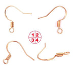 Rose Gold Earring Hooks, 240Pcs Earrings Making Kit with Hypoallergenic Ear Hooks, Jump Rings and Clear Rubber Earring Backs for DIY Jewelry Making - color: Small Rose Gold