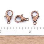 HDSupplies 100 Pieces - Lobster Clasps - Red Copper Tone - 10x6mm w/ 1mm Hole - color: Red Copper, size: 10x6mm