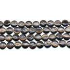 26pcs 15mm Brown Cat's Eye Coin Stone Loose Gemstone Beads Semi-Precious Craft Supplies for DIY Jewelry Making - color: Coin15mm Brown