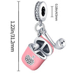 925 sterling silver bracelet necklace pendant, women's jewelry gift, dream catcher net bead pendant, suitable for original bracelets, parties, birthday jewelry gifts - color: PAC165