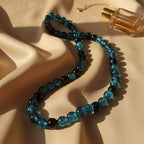 DandS ltd Crackle Lampwork Glass Beads for Jewelry Making, Blue Black, Vibrant DIY Bracelets, Necklaces, Earrings, Beading Supplies & Craft Kits for Handmade Jewelry, 80pcs 0.39 inch (10mm), #J215-10 - color: Blue Black