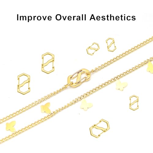Double Opening Lobster Clasp,Gold and Sliver Bracelet Clasp Charm Clasp,Necklace Connectors for Multiple Necklaces - 12 Pack (Small &Large) - size: Sliver＆Gold