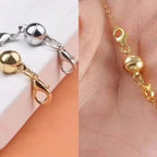 925 Silver Double Lobster Magnetic Necklace Clasps, Magnetic Necklace Clasps and Closures, Double Lobster Clasp Magnetic Jewelry Clasps for Necklaces (4pcs Gold) - color: 4pcs gold