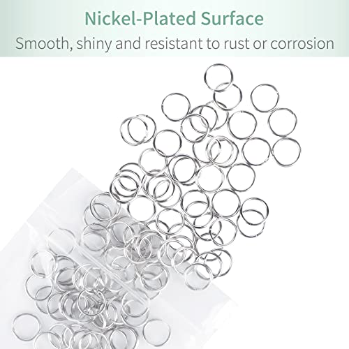 Pawfly 200 Pack 1/2 Inch Mini Split Jump Ring with Double Loops Small Metal Rings Connectors for Jewelry Necklaces Bracelets Earrings Crafts Ornaments and DIY Arts - size: 1/2 Inch,200 PCS