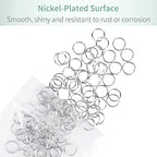 Pawfly 200 Pack 1/2 Inch Mini Split Jump Ring with Double Loops Small Metal Rings Connectors for Jewelry Necklaces Bracelets Earrings Crafts Ornaments and DIY Arts - size: 1/2 Inch,200 PCS