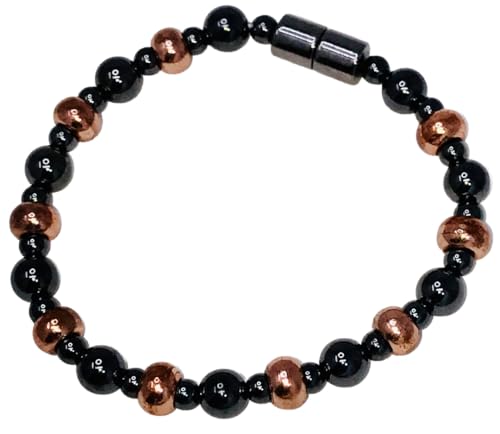 Copper and Magnetic Hematite Bracelet - size: 8.5 Inches