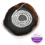 AD Beads Natural Gemstone Diamond-Cut Micro-Faceted 4mm Small Round DIY Necklace Bracelet Jewelry Making Beads (Moon Stone) - color: Moon stone