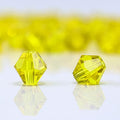 Dowarm 1000PCS 4MM Crystal Beads, Yellow Faceted Bicone Glass Beads for Jewelry Making, Craft, DIY Bracelet, Necklace, Dolls, Spacer - color: 08-Yellow, size: 4MM