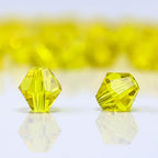 Dowarm 250PCS 6MM Bicone Beads, Yellow Crystal Glass Beads for Jewelry Making, Craft, DIY Bracelet, Necklace, Dolls, Suncatchers - color: 08-Yellow, size: 6MM