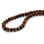 BEADIA Natural Yellow Tiger Eye Stone Round Loose Semi Gemstone Beads for Jewelry Making 8MM 44PCS - color: Yellow Tiger Eye, size: 8mm