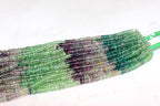 Natural Fluorite Smooth Heishi Wheel Beads, Green Purple Multi-Color, 4.5-5.5mm, 16 Inch Strand