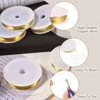 Cheriswelry 0.8mm 20 Gauge Jewelry Wire Gold Copper Beading Wire Tarnish Resistant Wire Bendable Wire for DIY Crafts Jewelry Making Necklace Earring Bracelet, 26.25 Feet - size: 20 Gauge(0.8mm)