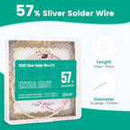 Silver Solder Wire Extra Easy Silver Solder 22 Gauge for Jewelry Repair Silver Repair 5 FT - color: Extra Easy Solder, size: 22 Gauge 5 Ft