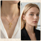 PAGOW 20pcs Bow Charm for Jewelry Making, Gold Plated Alloy Bow Tie Charm with Hole, Cute Bowknot Dangle Connector Pendant for Necklaces, Bracelets, Earrings, DIY