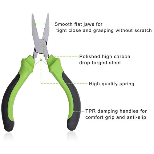 SPEEDWOX Mini Flat Nose Pliers - 5 Inch Fine Pliers for Jewellery Making, Beading, Jewelry Repair & Crafts - style: Flat Nose Pliers