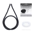 Natural Stone Beads Round Genuine Real Stone Beading Strand Loose Gemstones DIY Smooth Bead for Bracelet Necklace Earrings Jewelry Making (Black Onyx, 4mm 90 Pieces) - color: Black Onyx, size: 4mm 90pcs