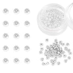 BEADIA Silver Plated Triangle Spacer Beads 2.5x1.5mm 50pcs for Jewelry Making Findings Non Tarnish - color: Silver, size: 2.5x1.5mm Triangle