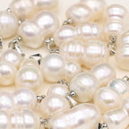 5 Pcs Natural Pearl Pendants Irregular Freshwater Pearl Pendant Charms for Jewelry Making Necklace Bracelet DIY Gift - color: calabash