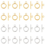 UNICRAFTALE 30 Sets 2 Colors Toggle Clasps 304 Stainless Steel Ring Toggle Connectors Golden & Stainless Steel Color IQ Toggles Clasps & Tbar Clasp for DIY Necklace Bracelet Jewelry Making