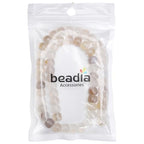 BEADIA Natural White Agate Flat Cut Round Drum Stone 8mmx7mm Loose Semi Gemstone Beads for Jewelry Making 38cm - color: White Agate