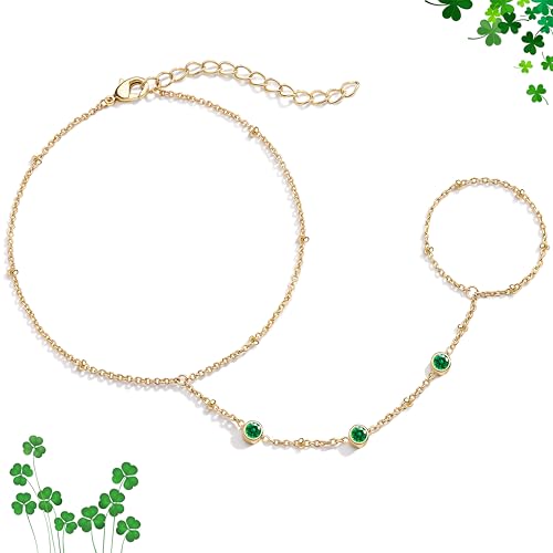 Gold Bracelets Set for Women Stack, Chunky Thick Bracelets Stack for Women Trendy, Simple Dainty Thin Gold Plated Cuff Stackable Bracelets With Beaded Cuban Paperclip Snake Rope Bangle Hand Chain Jewelry - style: Style 07-gold