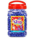 Praisebank Pony Beads, 1200pcs 6x9mm, Wholesale Beads, Bracelets Jewelry Making, Arts & Crafts(Dark Blue) - color: DARKBLUE, size: Small Size
