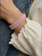 Natural Quartz Beads, 3mm 120pcs Small Round Faceted Loose Gemstones for DIY Jewelry Making, Handmade Bracelet and Necklace Crafting, with Size Card - color: Rose Quartz, size: 3mm