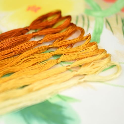 MIINGGUXIUYI Mulberry Silk Floss Embroidery Thread Floss-Cross Stitch Threads China Silk Woven Jewelry Threads DIY Sewing Kits (86) - color: 86