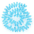 200pcs Czech 12mm Faceted Teardrop Briolette Crystal Glass Loose Beads Pendant Drop Spacer Bulk Aquamarine Blue for DIY Jewelry Making CCT2-10 - color: Aquamarine Blue, size: 12x6mm - 200pcs