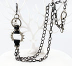 Layered Punk Pants Chain for Men Women, Gothic Hip Hop Jean Chain Wallet Chain Biker Trouser Chain, Goth Emo Fashion Keychain Accessories - color: 2L-Black Spiked