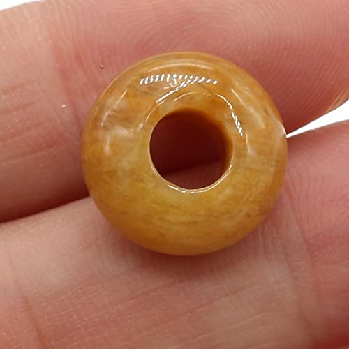 QSLLER Natural Semi-Precious Stone Large Hole Loose Beads Abacus Shape Fashionable Opal Amethyst Unakite Rose Quartz Charm Beads for Making Necklace Bracelet - color: 8x14mm
