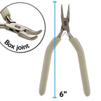 The Beadsmith Bent Chain Nose Pliers, 6.25 inches (159mm), Polished Steel Head with Elongated Handle & Double-leaf Spring - style: Bent Chain Nose