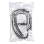 BEADIA Natural Spectrolite Flat Cut Round Drum Stone 8mmx7mm Loose Semi Gemstone Beads for Jewelry Making 38cm - color: Spectrolite