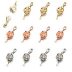 Zpsolution 12 Pieces Locking Magnetic Clasps for Necklaces and Bracelets Jewelry Making Clasp Converter - color: 4 Glod 4 Silver 4 Rose Glod