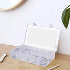 Gospire 15 Large Grids Clear Plastic Jewelry Box Organizer Storage Container with Removable Dividers (15 Grids - Clear) - color: Clear-15 Grids