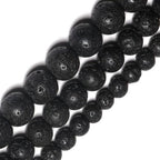 Yochus 60pcs Volcanic Rock/Black Lava Rock Beads，6mm Healing Power Natural Stone Round Loose Beads for Jewelry Making Earring Necklace DIY Crafts - color: Black Volcanic Lava Stone, size: 6mm 60beads