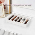 Velvet Sunglass Organizer Tray, Stackable Glasses Case for Drawer, Eyeglasses Watches Jewelry Display Holder Women Men