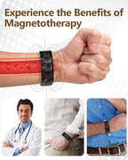 Feraco Copper Bracelet for Men 3X Strength,Magnetic Therapy Bracelet Copper Jewelry with Powerful 3800 Gauss Magnets - style: Arrowforge Pattern
