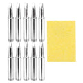 MECCANIXITY Pack of 10 900M Solder Tips Internally Heated Soldering Tips with Cleaning Sponge Pad Replacement Welding Accessories Kit for Electrical Solder Station Tip (900M-T-3.2D) - style: 900M-T-3.2D