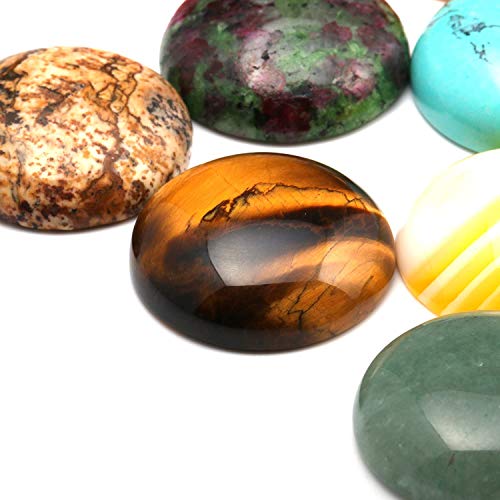 Natural Stones Cabochon 4 6 10 12 14 16 18 20 MM Round No Hole for Making Jewelry - size: 8 MM