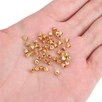 BEADIA 14K Gold Plated Twisted Spacer Beads 3x3mm 50pcs for Jewelry Making Findings Non Tarnish - color: 14K Gold, size: 3x3mm Twisted