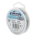 Beadalon 49 Strand Stainless Steel Bead Stringing Wire, .018 in / 0.46 mm, Bright, 30 ft / 9.2 m - color: Bright, style: .018 in / 0.46 mm, 30 ft / 9.2 m