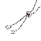DanLingJewelry 10pcs Adjustable Slider Bracelet Slider Extender Chains with Rhinestones Charms Ends for Jewelry Making DIY 8 Inches(220mm) P - color: StyleⅢ-10 pcs-Platinum