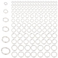 PH PandaHall 180pcs 925 Sterling Silver Plated Open Jump Rings 3/4/5/6/7/8mm O Ring Brass Jewelry Ring Circle Clasp 18~22 Gauge for Jewelry Making Necklace Repair DIY Earring Bracelet Pendant Choker