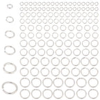 PH PandaHall 180pcs 925 Sterling Silver Plated Open Jump Rings 3/4/5/6/7/8mm O Ring Brass Jewelry Ring Circle Clasp 18~22 Gauge for Jewelry Making Necklace Repair DIY Earring Bracelet Pendant Choker
