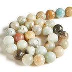 60pcs 6mm Amazonite Beads Natural Gemstone Beads Round Loose Beads for Jewelry Making - color: Amazonite, size: 6mm