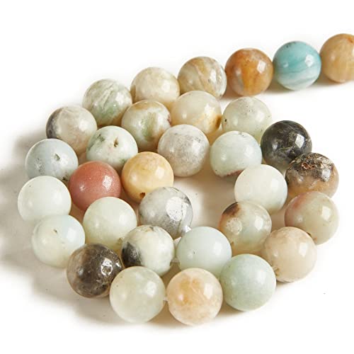 45pcs 8mm Amazonite Beads Natural Gemstone Beads Round Loose Beads for Jewelry Making - color: Amazonite, size: 8mm