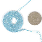 3mm Aqua Blue Crackle Zircon Faceted Gemstone Round Loose Beads Strand 15.5-16" DIY Jewelry Making - color: Aqua Blue Crackle Zircon