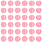 1 Box 120PCS 8MM Pink Resin Round Beads with Holes Imitation Cat Eye Transparent Smooth Shiny Cats Eyes Spacer Loose Valentine Bead for Jewelry Making Necklaces Bracelets Diy Craft Supplies - color: Pink